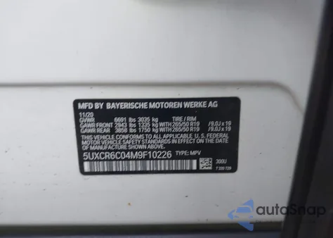 2021 BMW X5 xDrive40I from USA, damaged, VIN 5UXCR6C04M9F10226